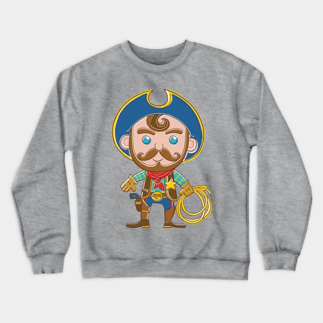 Cowboy quick on the draw Crewneck Sweatshirt by vaughanduck